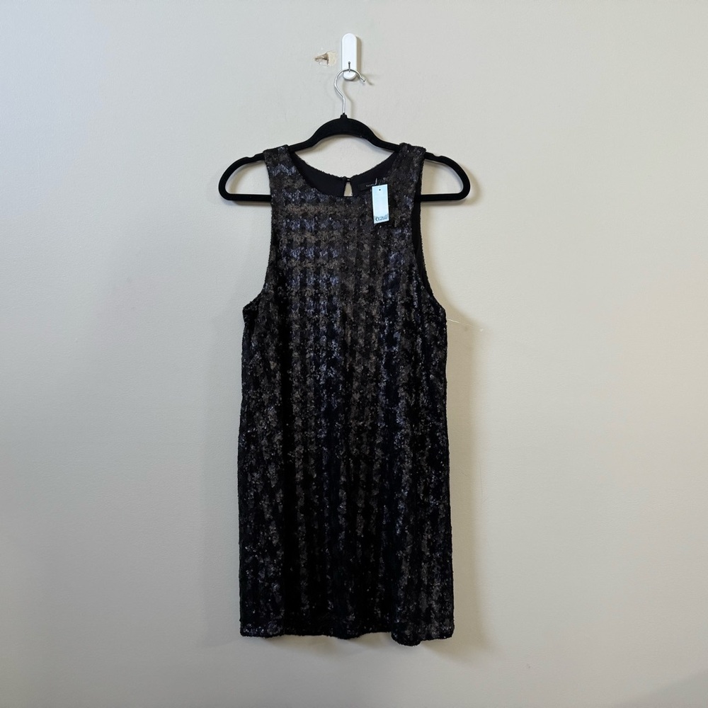 Talula Aritzia (NWT) Black sequin Canterbury sleeveless mini dress
